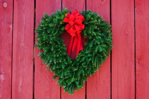 heart shaped fraser fir wreath