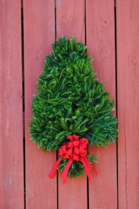 christmas tree shaped wreath